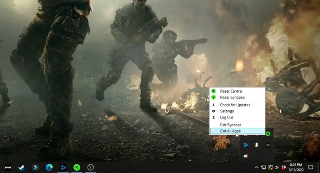Close Razer Apps