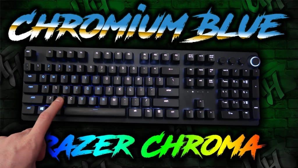 Chromium Blue Razer keyboard lighting design