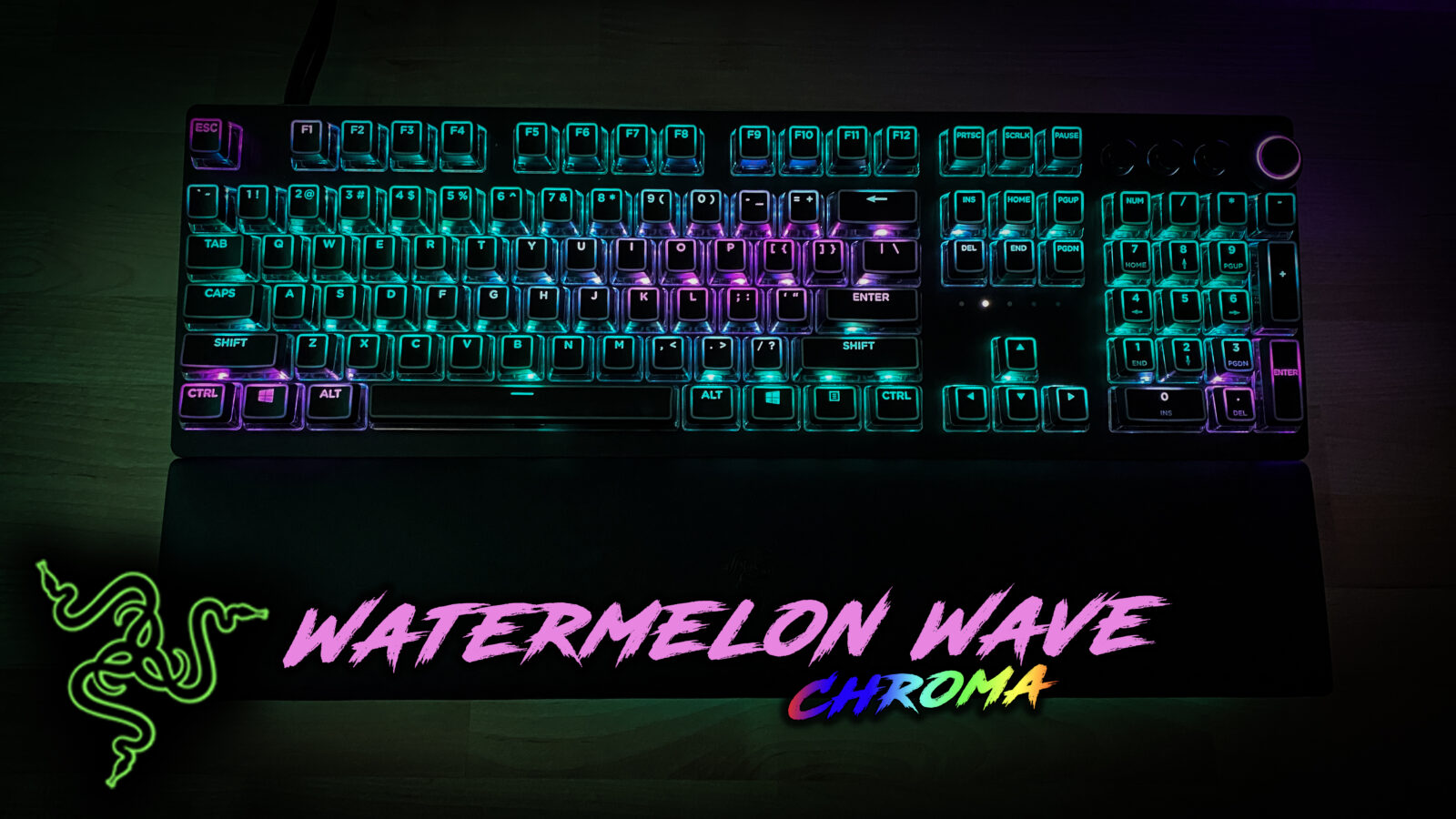 Watermelon Wave Razer RGB Keyboard